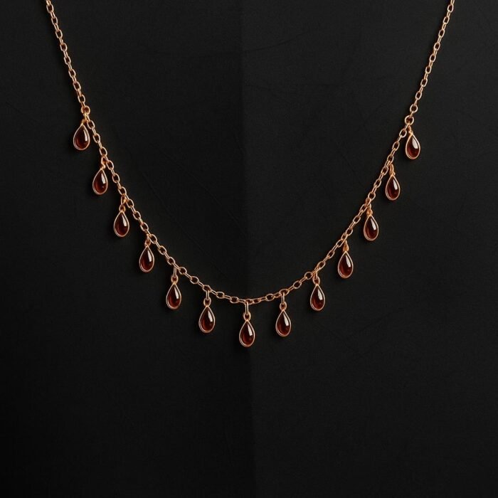 Tanmaniya Red zirconia Necklace