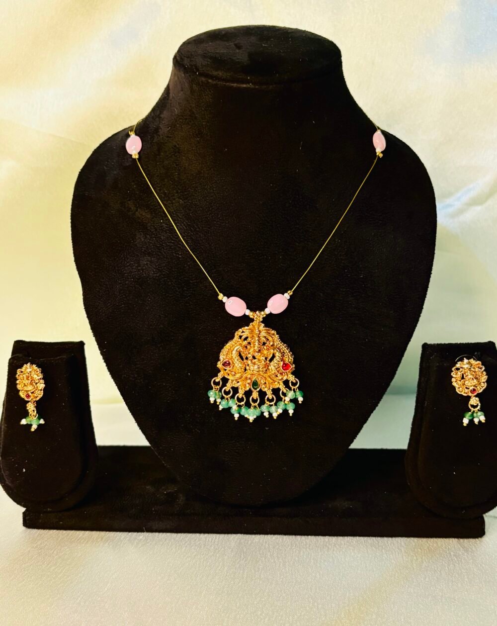 Invisible necklaces Traditional Lakshmi pendant  
