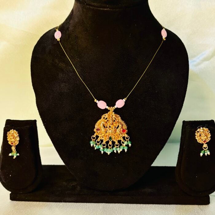 Invisible necklaces Traditional Lakshmi pendant  