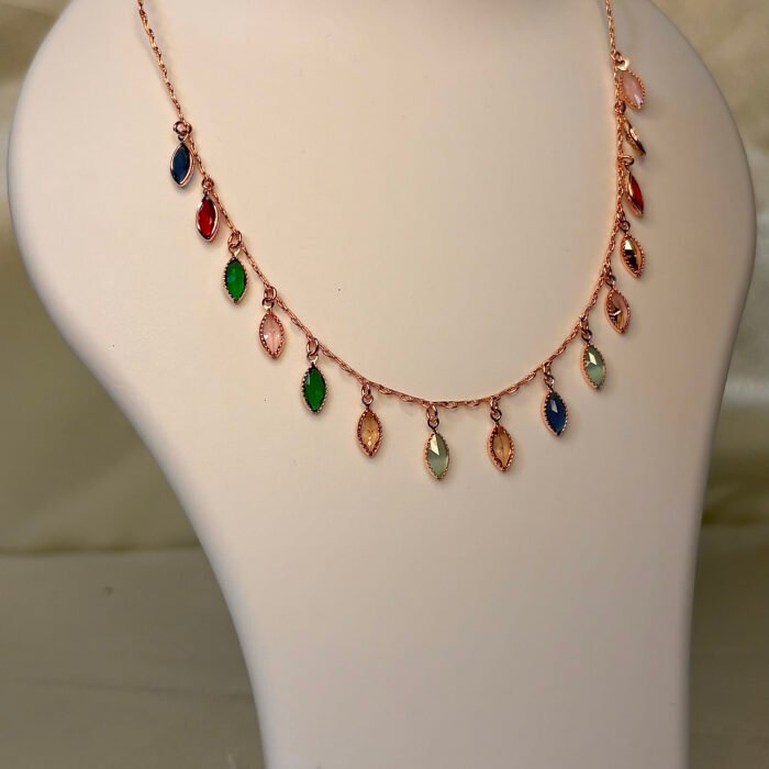 Vermeil multicoloured necklace