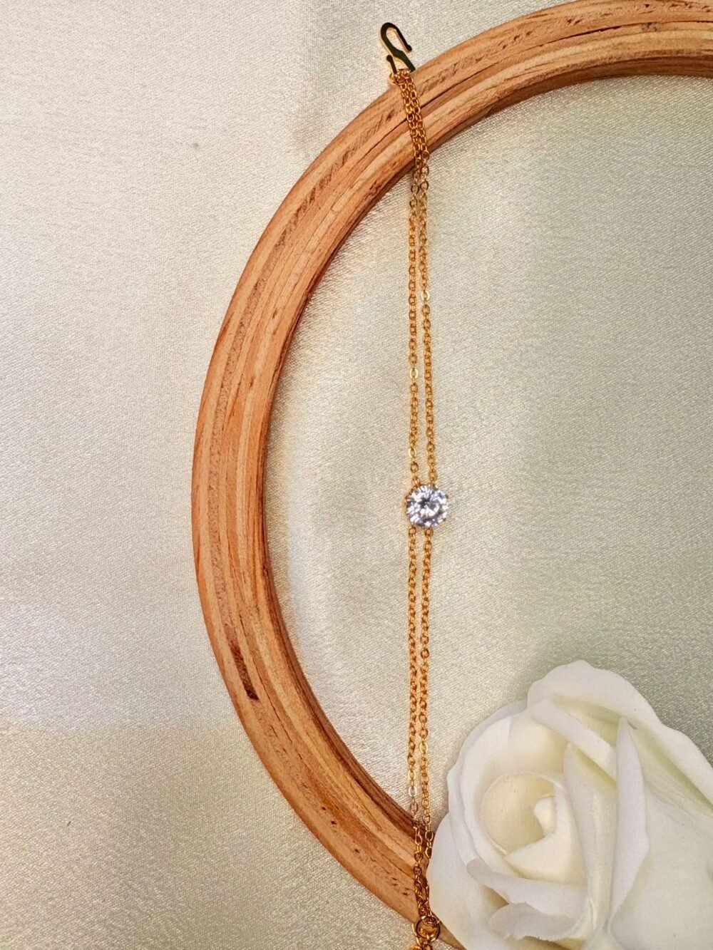 2 layered diamond bracelet 